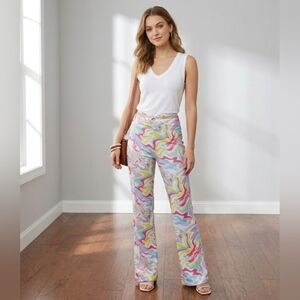 A New Day Top and Derek Heart Colorful Swirl Patterned Stretch Pants XS/S